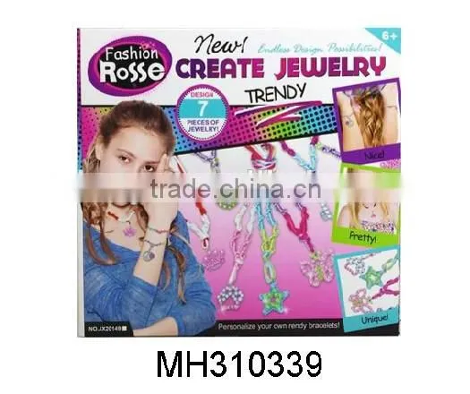 Girl toy jewelry DIY plastic beads set for sale
