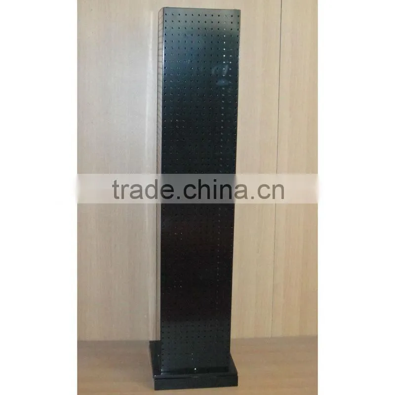 four sides metal floor rotating pegboard rack with trade assurance