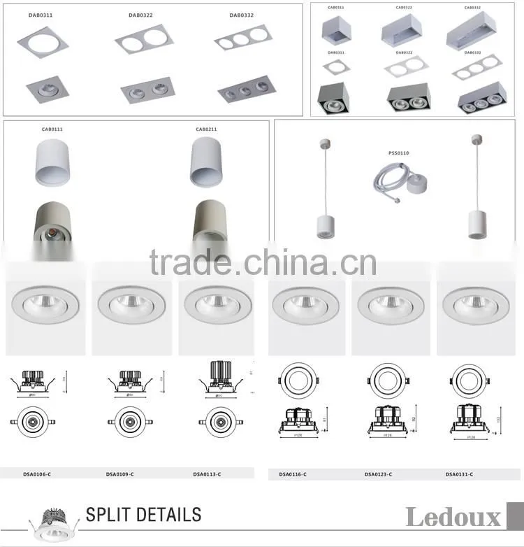 Surface mounted led ceiling light 9watt replaced light source