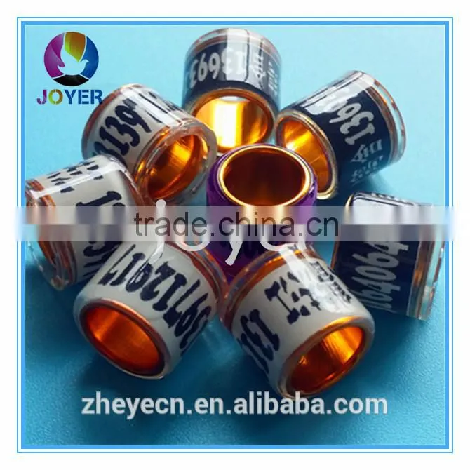 2015 band pigeon ring aluminum with plastic 8mm new