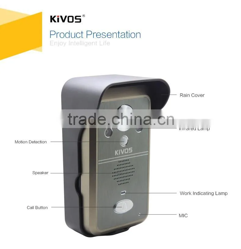7 inch color screen digital villa long range cordless door phone