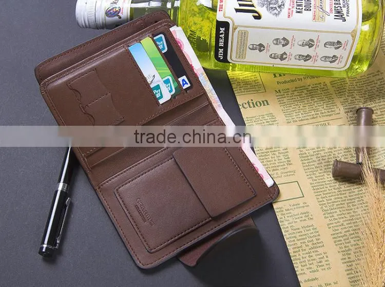 Factory cheap price wallet folding retro wallet portable multifunction wallet