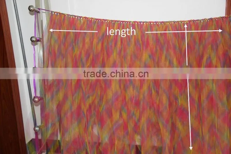 wholesale cheap DIY party celebration Polyester rianbow tulle table skirt tutu
