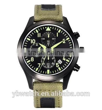 yangbin 2015 hot sale custom clear dail nato nylon band watch