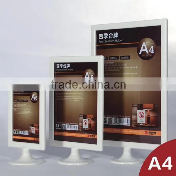 A4/A5/A6 Tabletop Plastic Menu Holder display stand for Restanrant