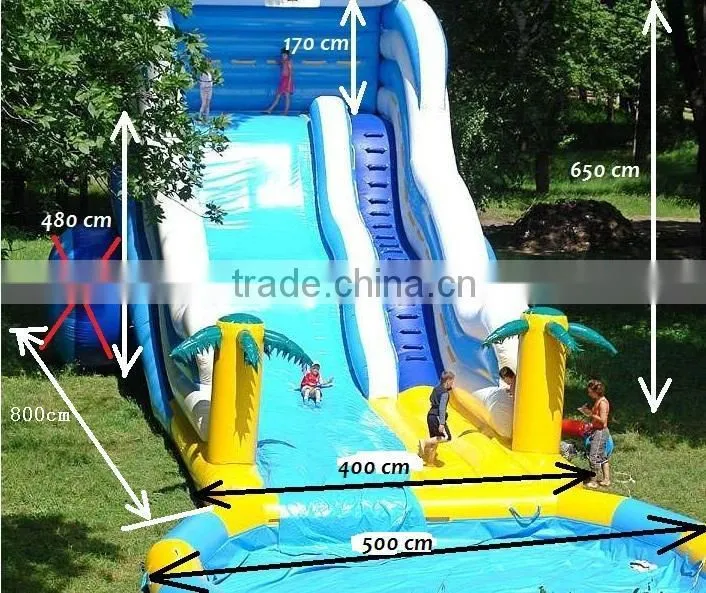 2015 HOT SALE CHEAP Kids games Used commercial Giant Inflatable Water Pool Slide for sale