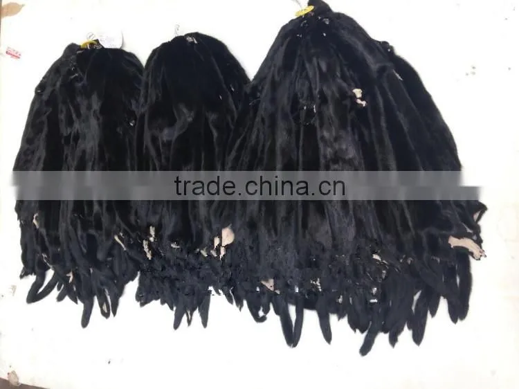 Factory Direct Black Color Sable Fur Skin / Real Tan Mink Fur Skin