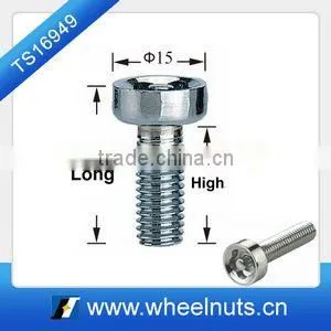 diameter 15mm car licence plate cap lock