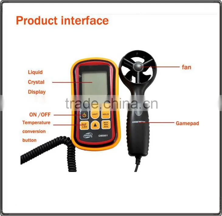 Newest anemometer/air flow meter with flow anemometer and precision anemometer