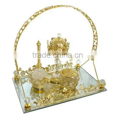 2016 simple crystal decoration iron craft sets T132