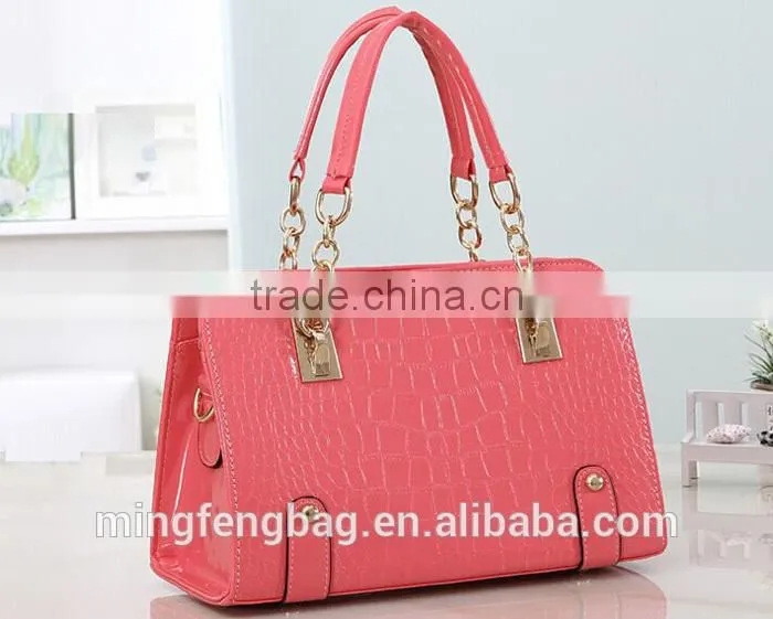 2015 New Fashionable Single Shoulder Cross Strap and Tote PU Woman Bag
