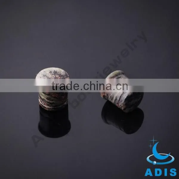 New type fashion body jewelry wholesale o-ring single flare stone plugs