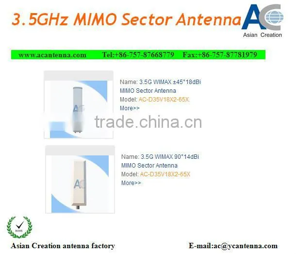 3.5G WIMAX 90degree 14dBi MIMO Sector Antenna