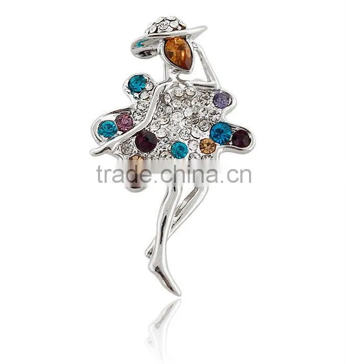 Fashion Crystal Woman Sexy Monroe Brooch
