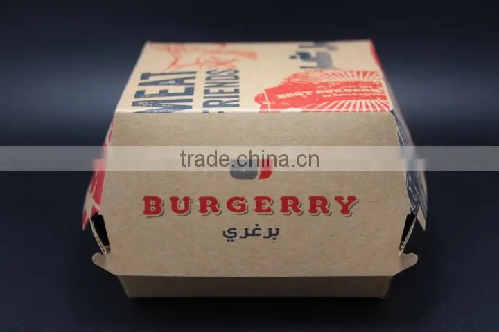Disposable custom logo kraft paper lunch food box