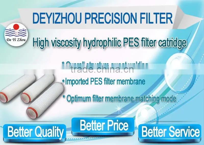 HPS series High viscosity hydrophilic PES filter catridge