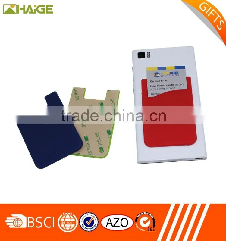 3M sticker Cell phone pouch silicone card holder mobile phone wallet