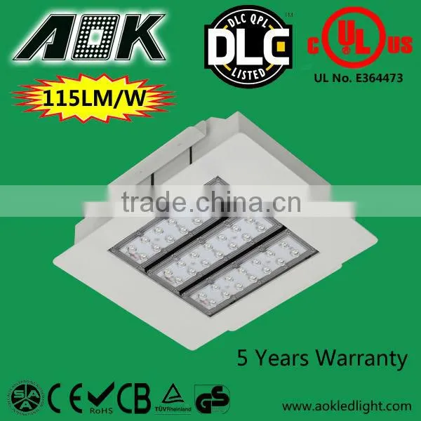 UL CE Rohs meanwell driver 100W gas station garage lighting