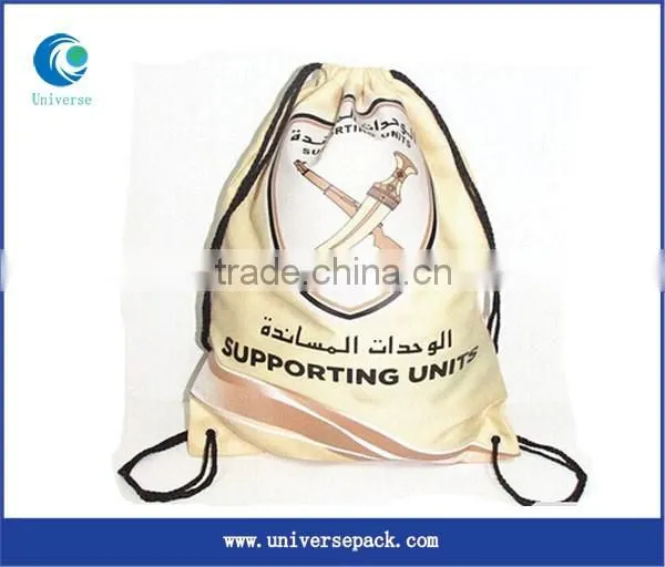 black logo drawstring nylon backpack bags