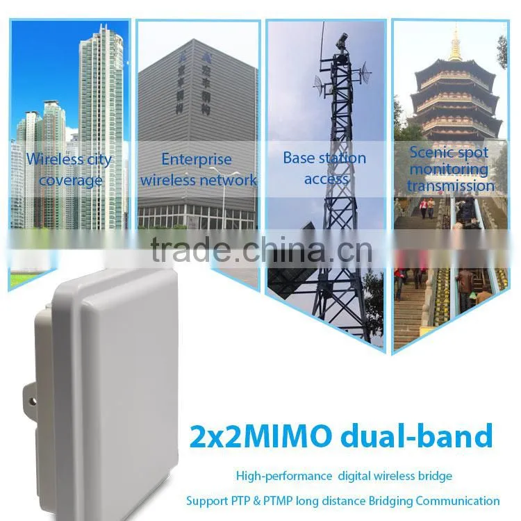 5.8ghz and 2.4ghz 2x2MIMO high-performance wifi outdoor wireless access point dual band