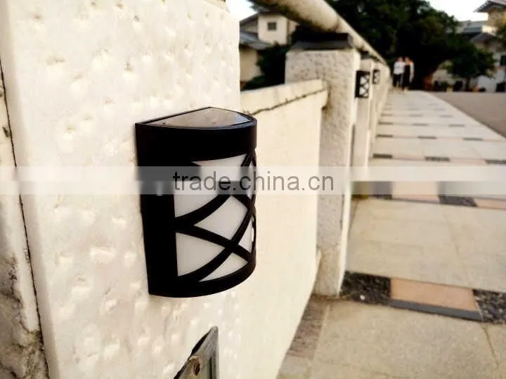ABS PC waterproof black Solar energy charging solar light for garden street courtyard