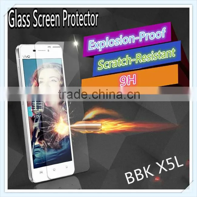 Best selling tempered glass screen protector for VIVO X5L,9H,2.5D, tempered glass screen protector with package