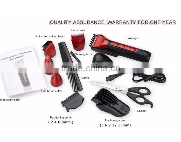 JIAMEI JM-8058 Rechargeable 5in1 Full-body Men Trimmer Hair Clipper Trimer Electric Shaver Beard Nose Care Styling tools Set