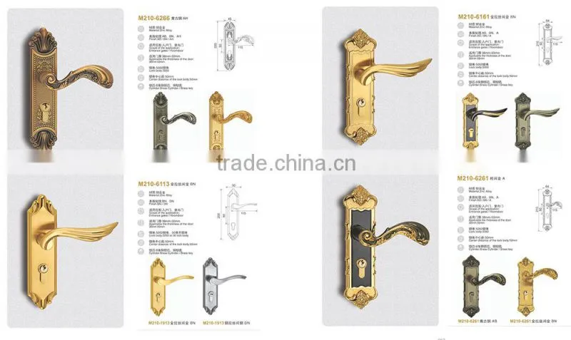 TRI-CIRCLE European style lock door lock types,Entrance doors handle lock,handle lock