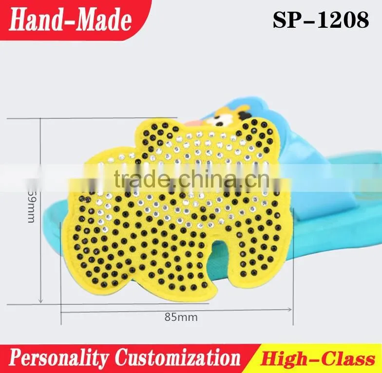 Hot melt sandals upper diamond applique patches accessory