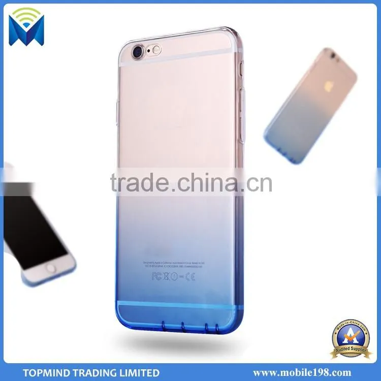 Alibaba China Supplier for iPhone 6 6S TPU Soft Case Transparent Gradient TPU Phone Case