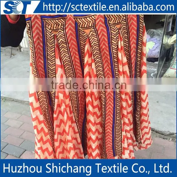 Various pattern printed silk twill fabric made in china