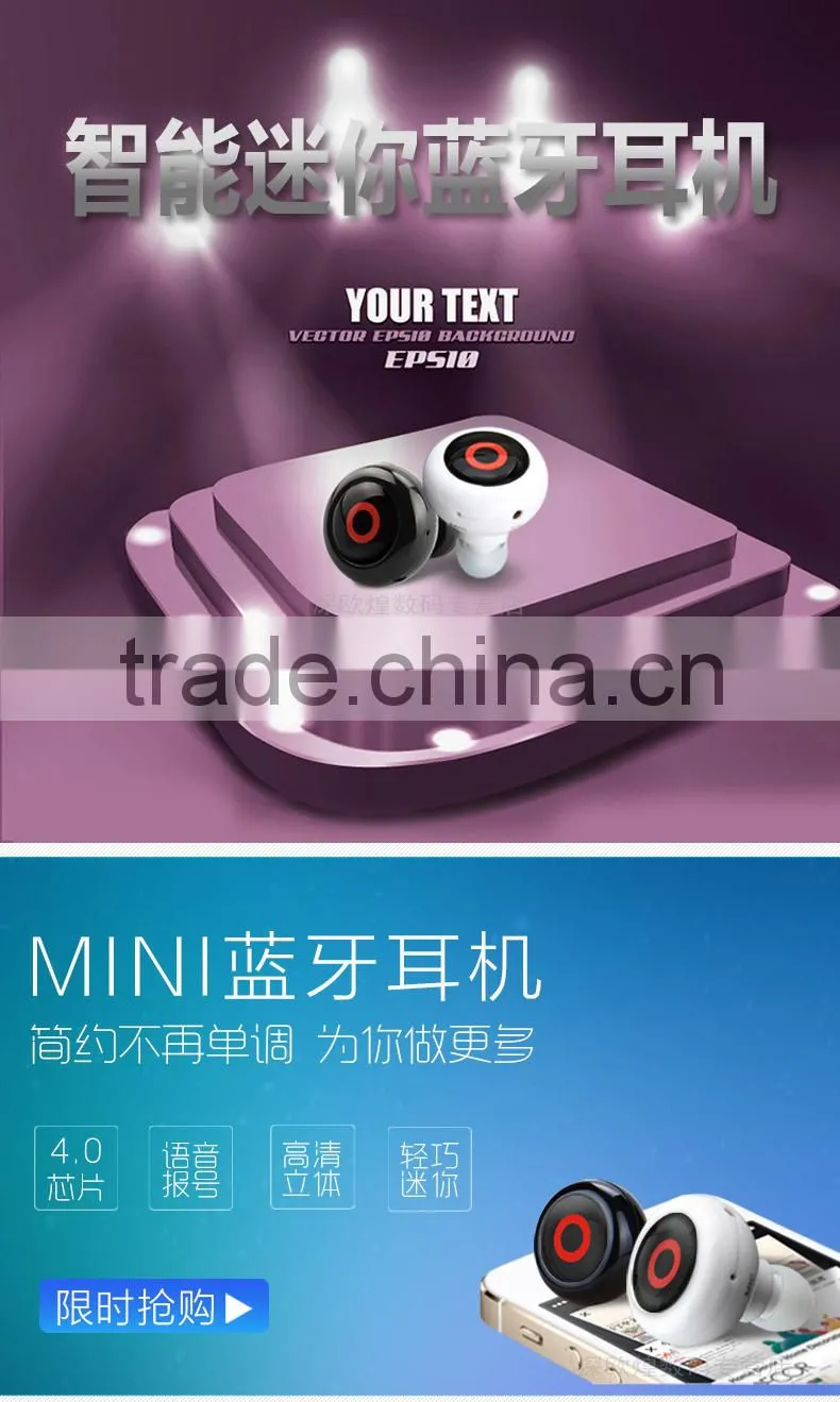 Best Cheap Small super bass stereo wireless bluetooth headphones/earbuds custom