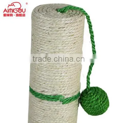 BSCI QQ-pet Factory Hot Cat Scratching Post Green Sisal Cat Tree Toy