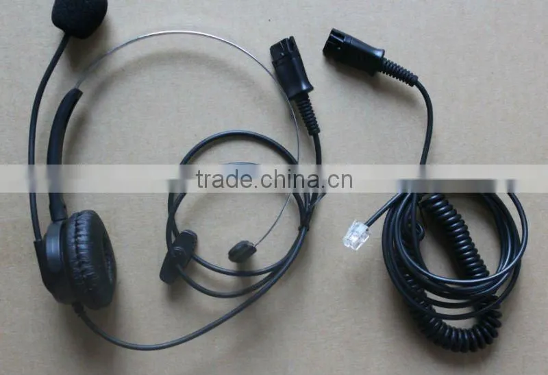 Professional call center headset with QD cord