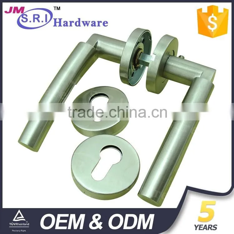 Solid stainless steel wood door handle , wholesale door hanldes , wenzhou door handle