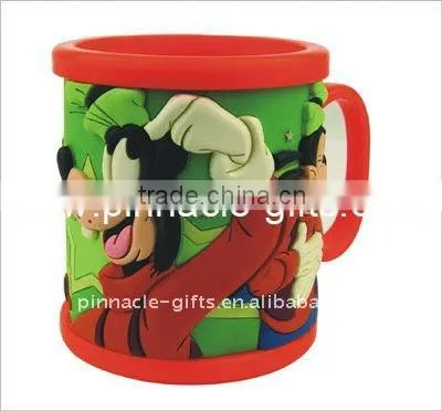 ABS+soft PVC 3D transparence mug cup