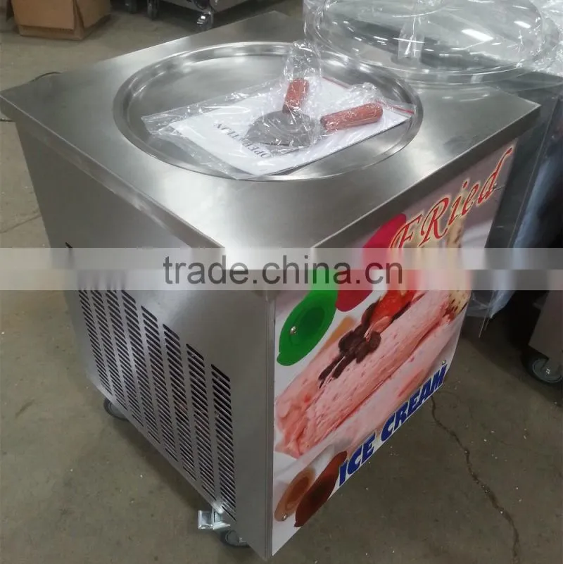 fast cooling single pan instant ice cream rolls machine