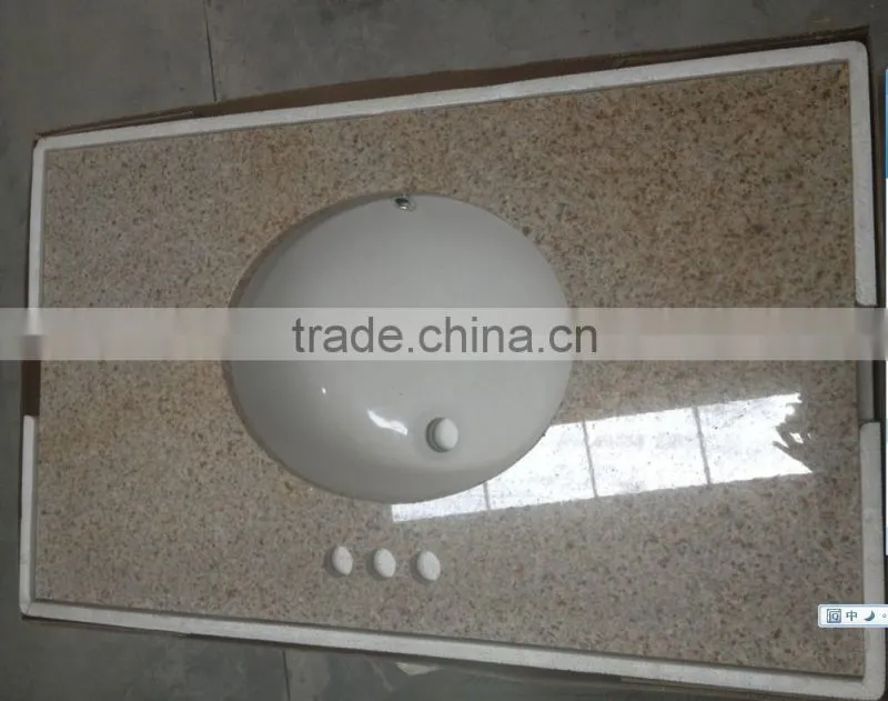 Shanxi Black granite Bathroom Vanity Top With Single/Double Under Mount Sink In Stock