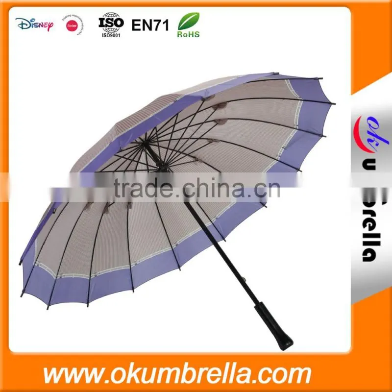30"x16k 16 ribs big golf umbrella with pouch