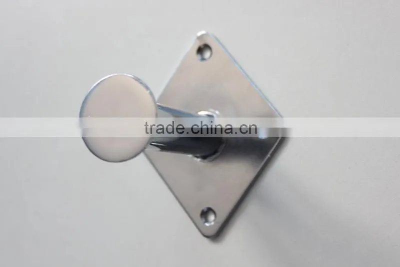 Chrome wall-mounted metal wall hook