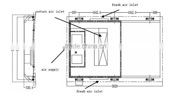 Top-Of-Rack type air conditioning unit for passenger