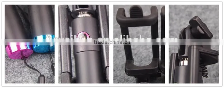 2015 Hottest foldable extendable selfie stick wired,monopod selfie-stick