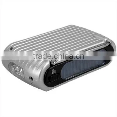 solar power dynamo rechargeable led flashlight