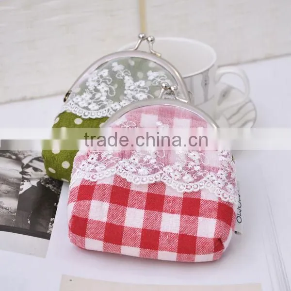 Latest Signature Cotton Lace Lucky Cat Woman Coin Wallet Wholesale ZTMZ-CW016