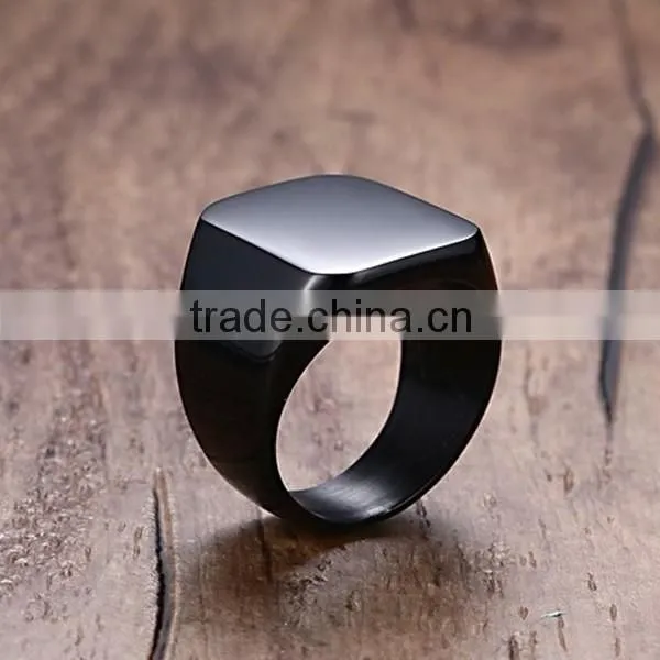 Black Men Stainless Steel Finger Ring ZTRC-294