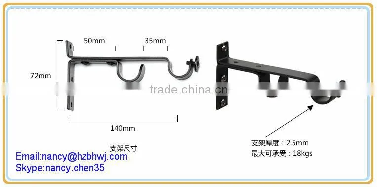 shaded pole brackets,ceiling double curtain bracket,aluminium roller blind bracket