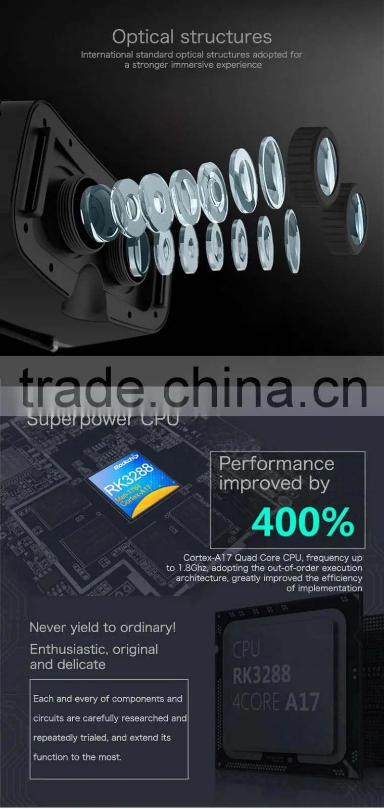 CX-V5 5.5inch 1080p full hd screen touch control rockchip rk3288 all in one virtual reality v002