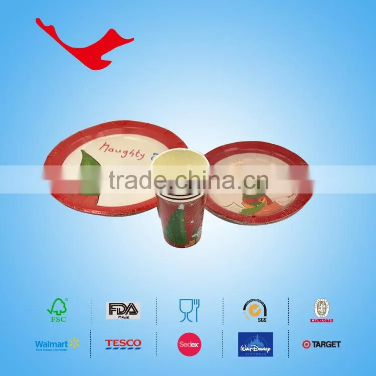 PE coated sing wall disposable paper cups for Christmas Day
