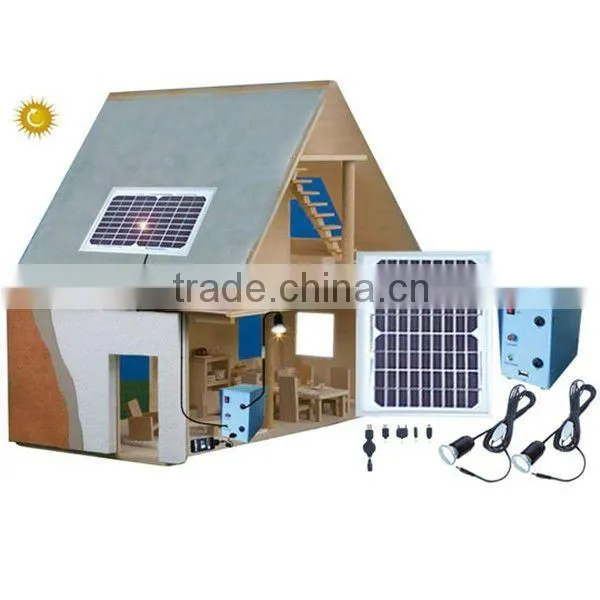 12V 5w solar panel home lighting system and solar lighting kit with led light