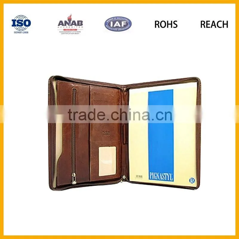notebook cover files bag with padfoilo pocket and pen card holder